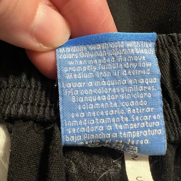 George Mens Khaki Chinos Pants Straight Leg Elastic Waistband Black 32x30 - Picture 8 of 8